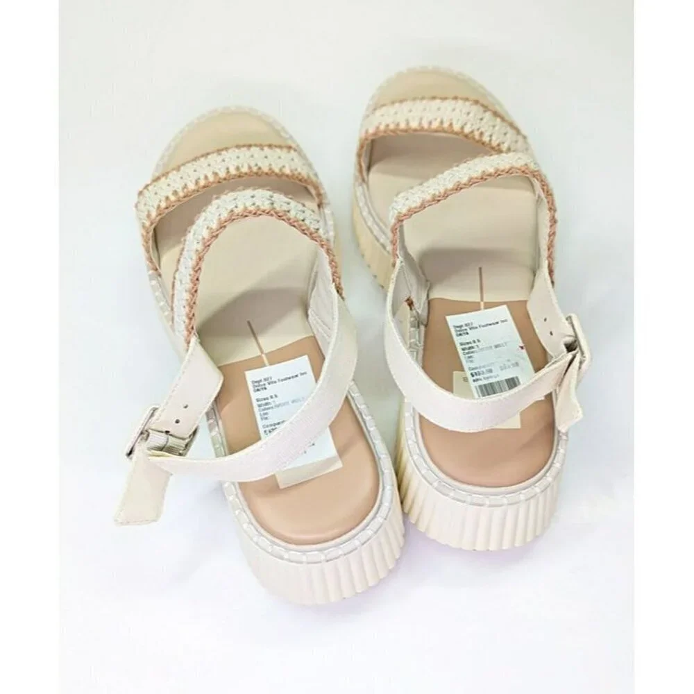 Dolce Vita Daiya Women's Ivory Platform Sandals Size 9.5 (MSRP $130)